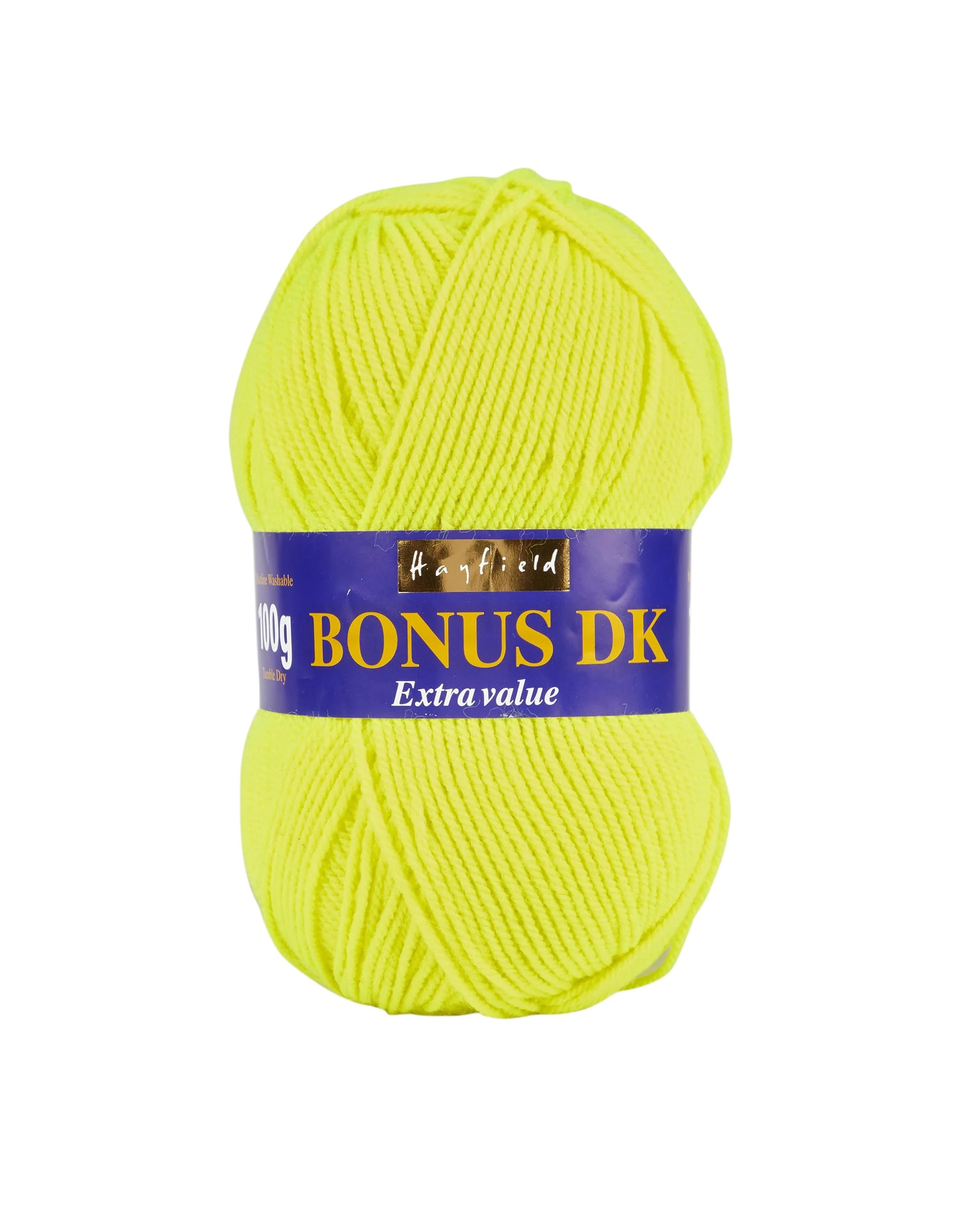 Sirdar Hayfield Bonus DK Double Knitting Yarn, Neon Yellow (550), 100g