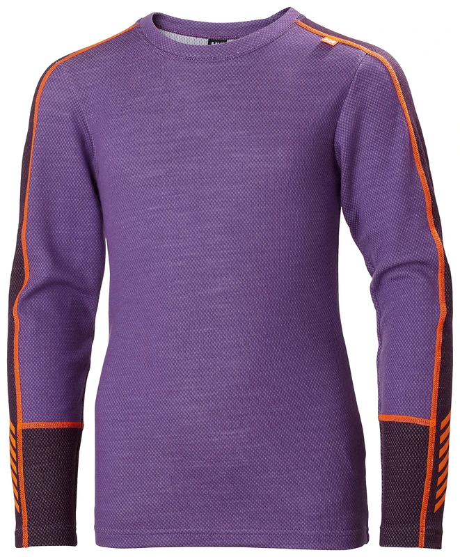 Helly Hansen Junior Unisex Jr Lifa Merino Midweight Set, Crushed Grape, 14