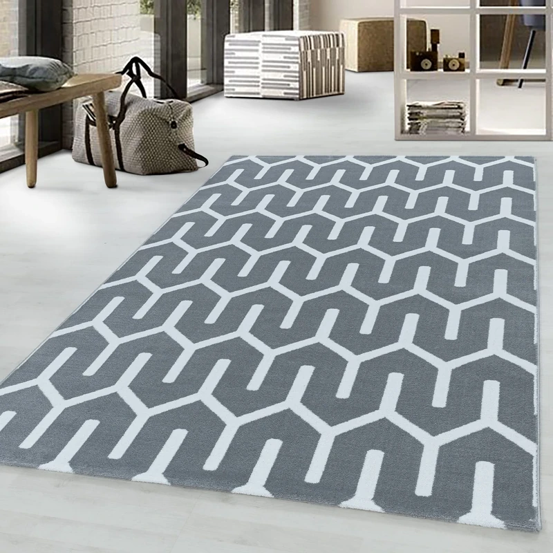 Giantore Flat Pile Rug Pattern Living Room Bedroom Short Pile Rug