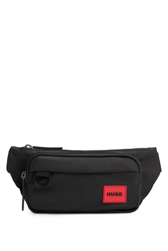 HUGO Mens Ethon 2.0N Bumbag N Recycled-material belt bag with red logo label Size One Size