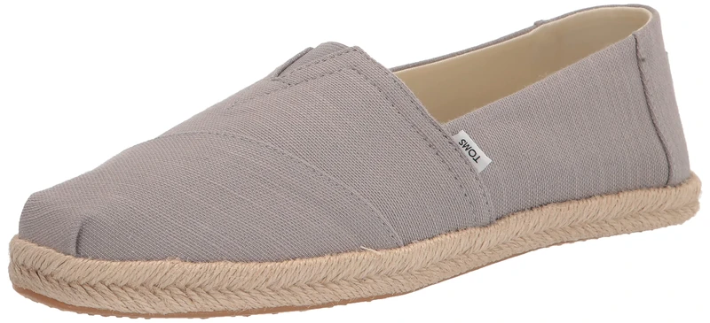 TOMS Women's Alpargata Rope Loafer Flat, Medium Grey, 6.5 UK