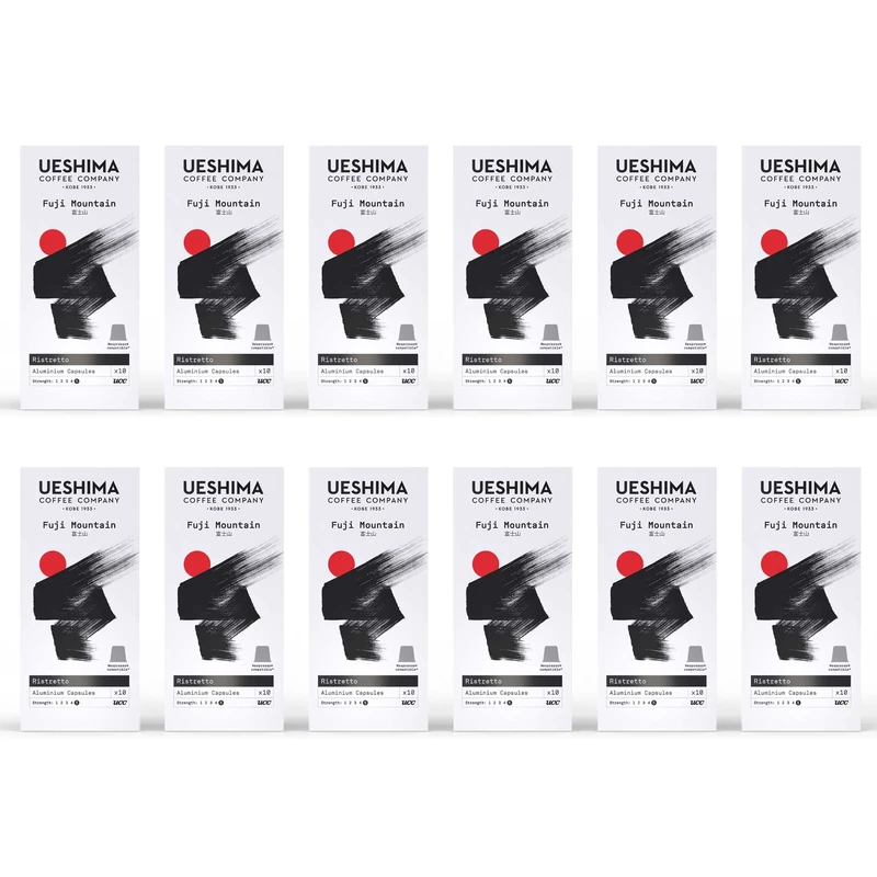 Ueshima Fuji Mountain Coffee Capsules - 12 Packs Of 10 Capsules (120 Cups)