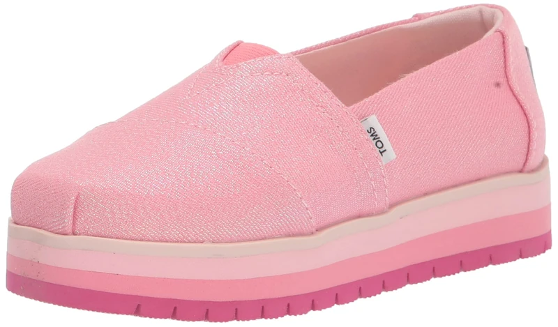 TOMS Youth Girl Alpargata Platform Platform, Pink, 5 UK