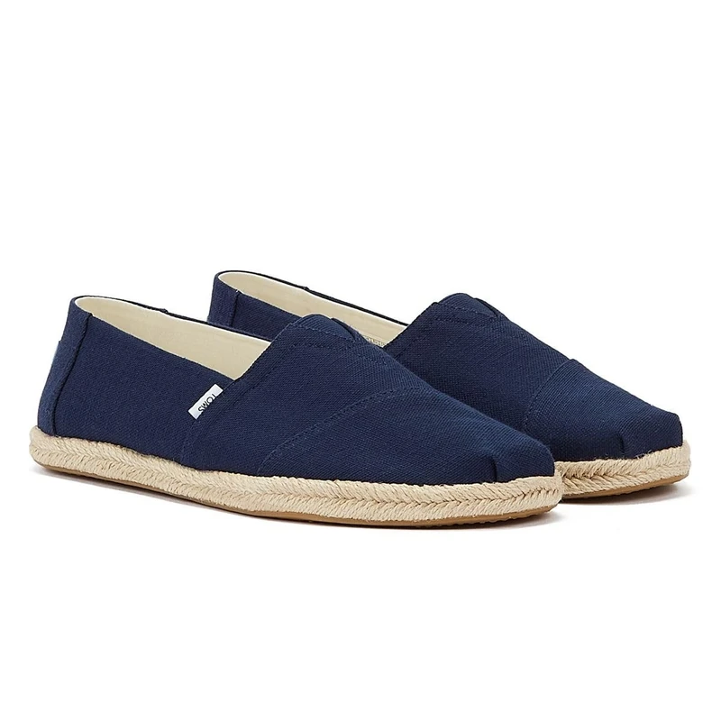Toms Rope Alpargata Navy Espadrilles Men Blue Sandal - UK 7