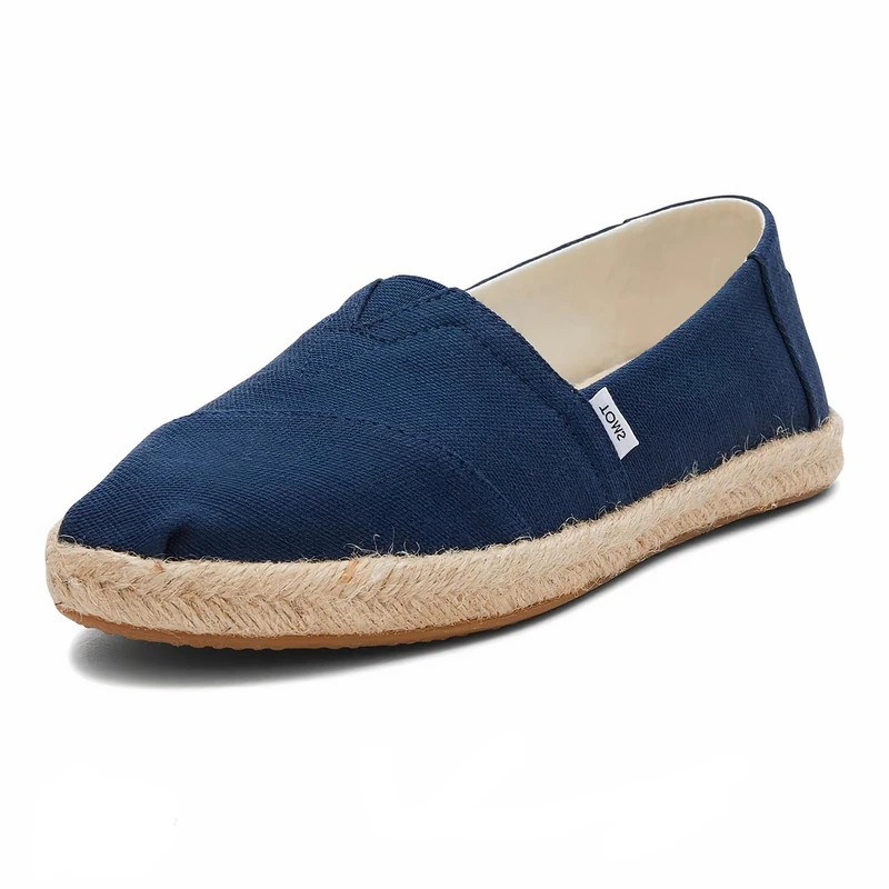 TOMS Women's Alpargata Rope Loafer Flat, Navy, 3.5 UK