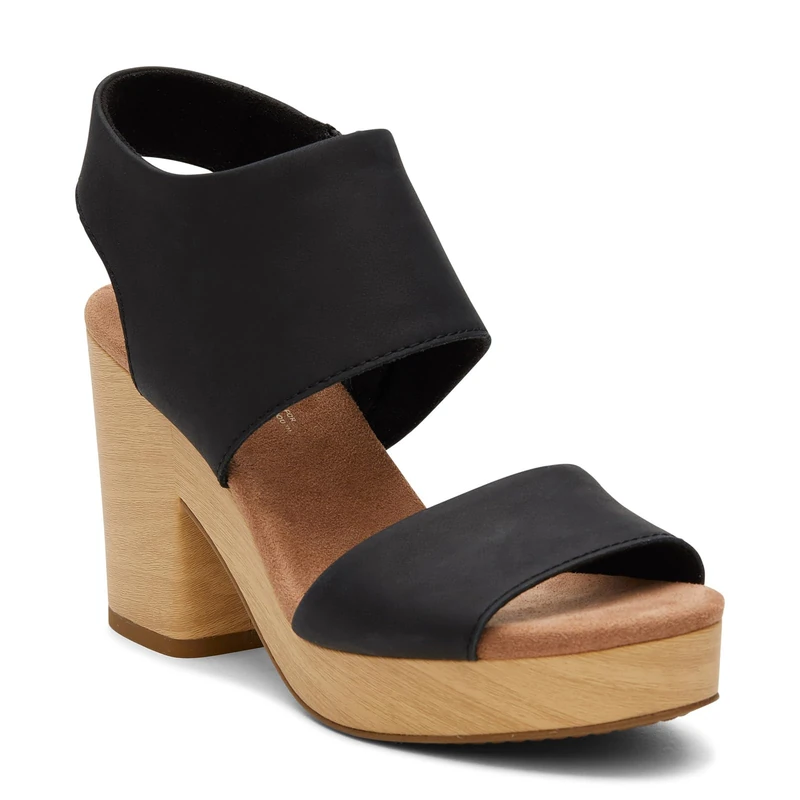 TOMS Women's Majorca Platform Espadrille Wedge Sandal, Black, 7 UK - Image 1
