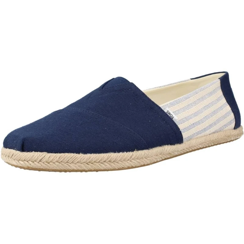 TOMS Men's Alpargata Slip-On Eco Friendly Shoes - Comfortable Textile Uppers, Ortholite Insoles for Everyday Casual Wear Navy Blue