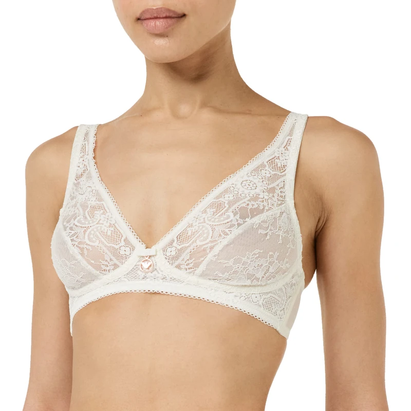 Emporio Armani Women's Bridal Bralette Bra, Yogurt, S