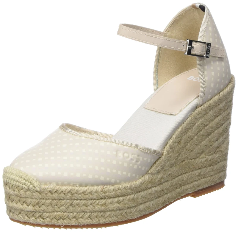 BOSS Women's Madeira Wedge_mn Sandals, Light beige 275, 4 UK