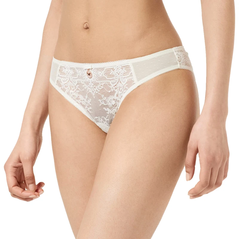 Emporio Armani Underwear Women's Bridal Brief Bikini Style Underwear, Yogurt, XL, Yogurt, XL