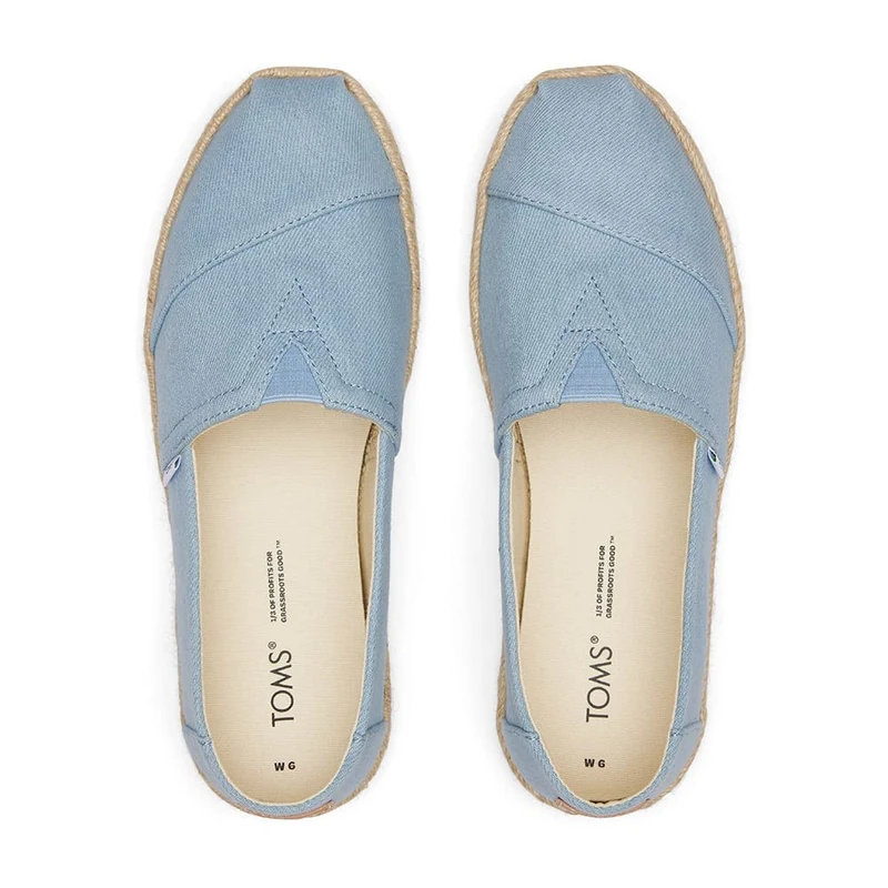 TOMS Women's Alpargata Rope Loafer Flat, Blue, 3 UK
