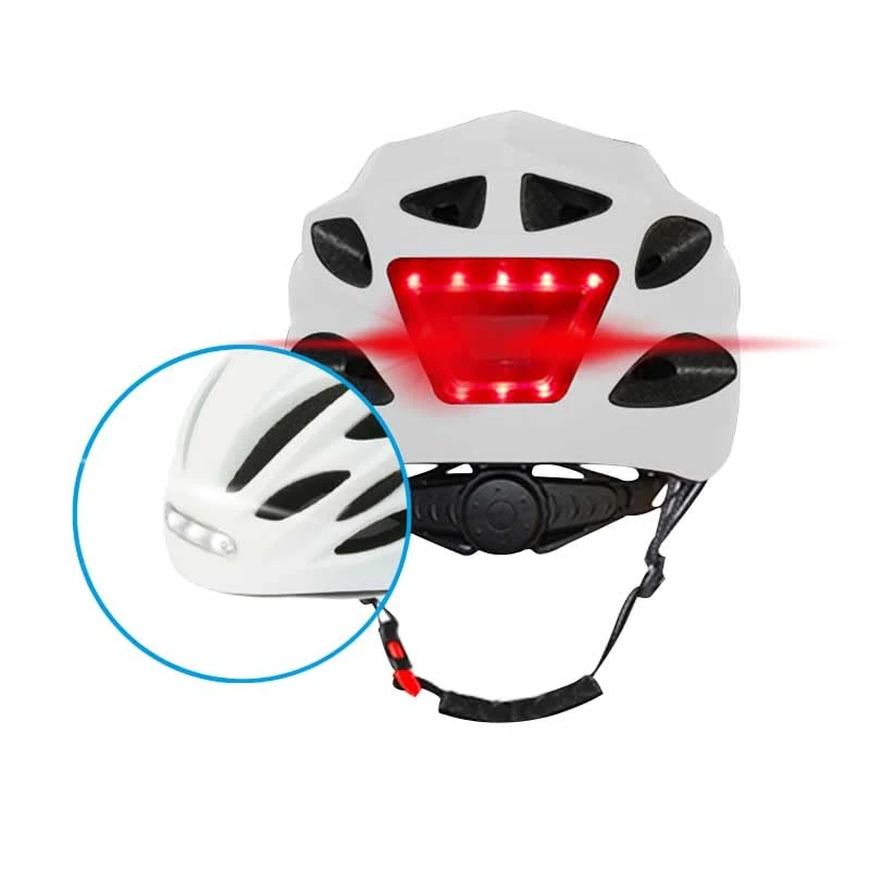 BEEPER - ME134 LED Front and Rear Helmet for Bicycle, Mountain Bike, Electric Scooter ME134 (Medium, White) - Image 1