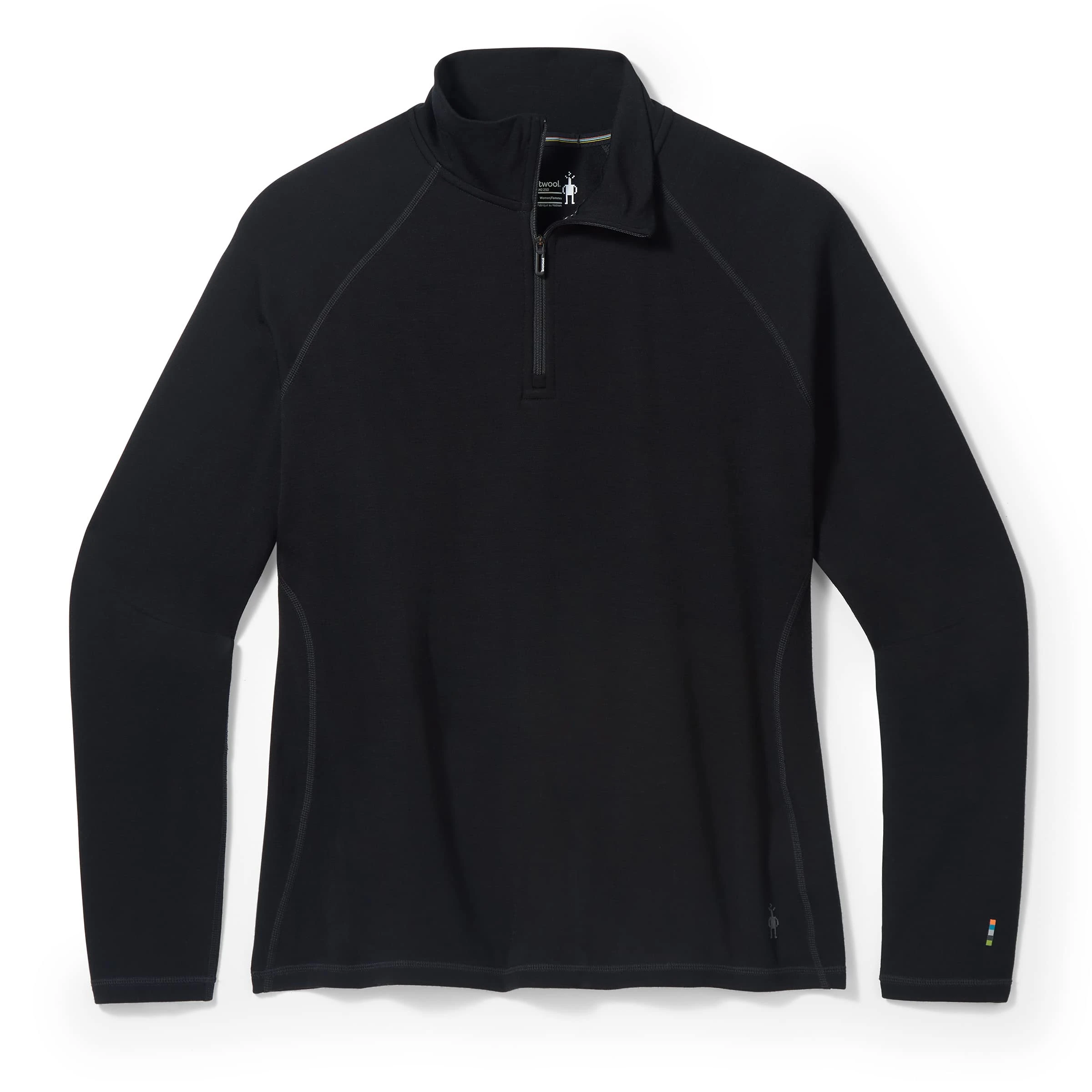 Smartwool Classic Thermal Merino Base Layer 1/4 Zip Plus - Women's, Black, 1X