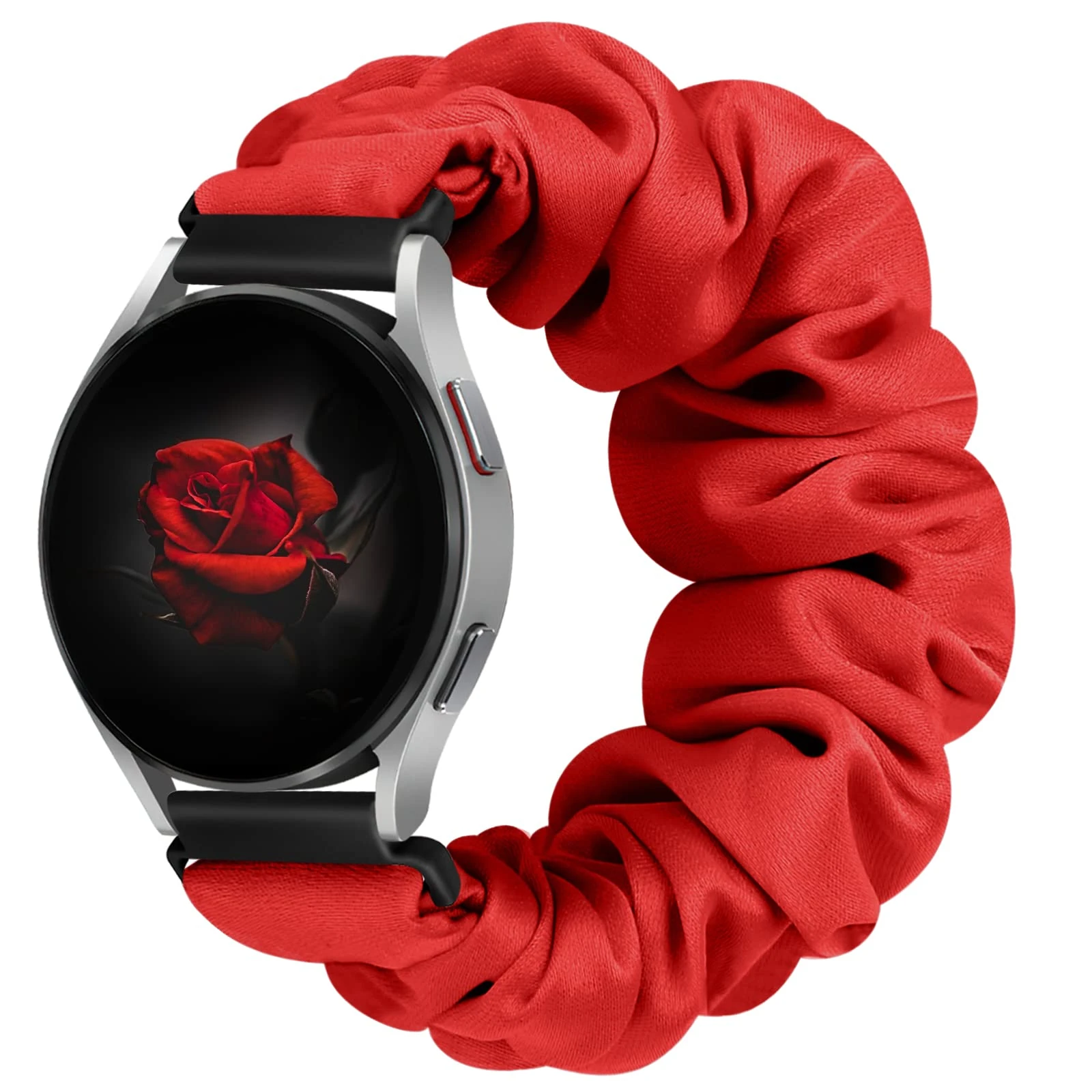 YCHDDER 20mm Elastic Scrunchie Watch Straps Compatible with Samsung Galaxy Watch 7/6/5/4/FE 40mm 44mm/Watch 6/4 Classic 43mm 47mm 42mm 46mm/5 Pro/Vivoactive 5/Vivoactive 3/Venu/Venu 2 Plus Women Girls