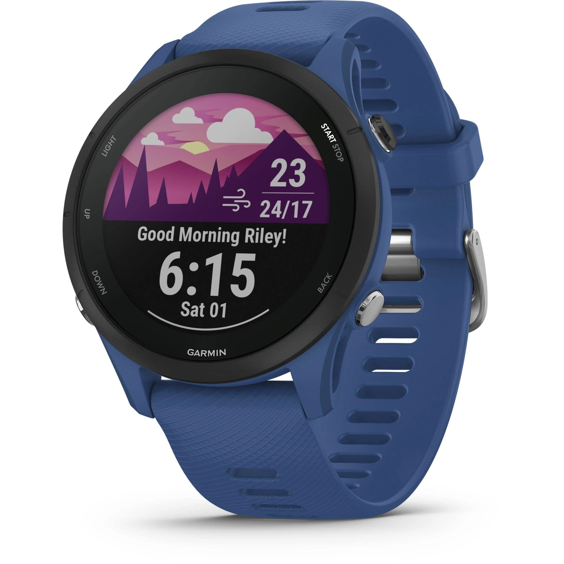 Garmin Forerunner 255 GPS 46mm Running Smartwatch, Lightweight, Advanced Training & Insights, Safety & Tracking Features, up to 14 days Battery Life, Tidal Blue