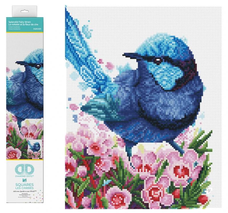 Diamond Dotz Diamond Art KIT, Splendid Fairy Wren
