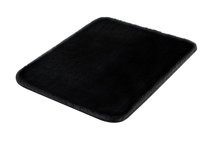 Kleine Wolke Cony Bath Mat Black Material: 100% Polyester Size: 55 x 65 cm - Image 1