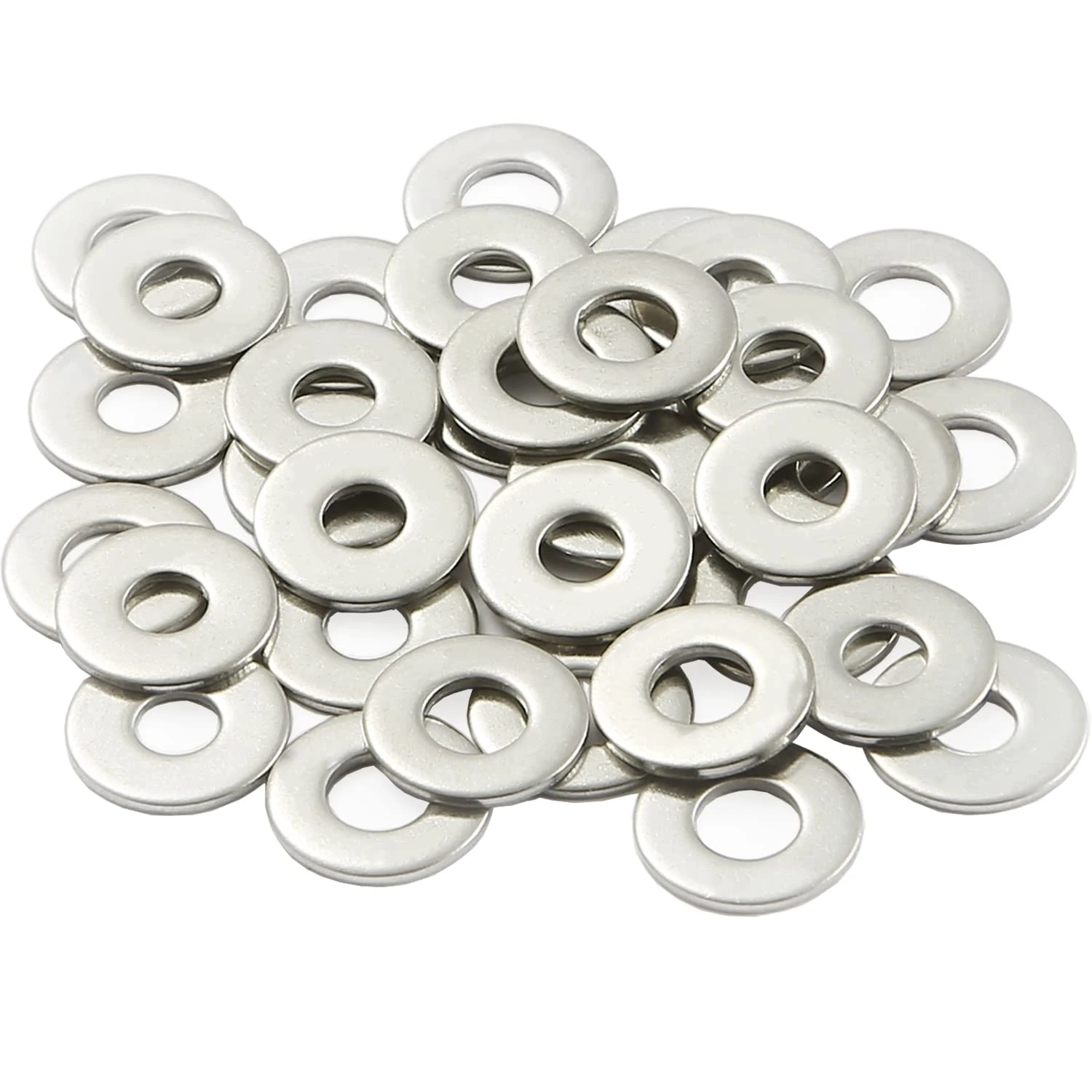 AMLOOPH M8 Washers, M8 x 15mm Metal Flat Penny Washer Thickness 1.5mm- A2 304 Stainless Steel Washers (20 Pack), Large OD Plain Wide Metal Round Flat Spacer Repair Washer for Screws Bolts