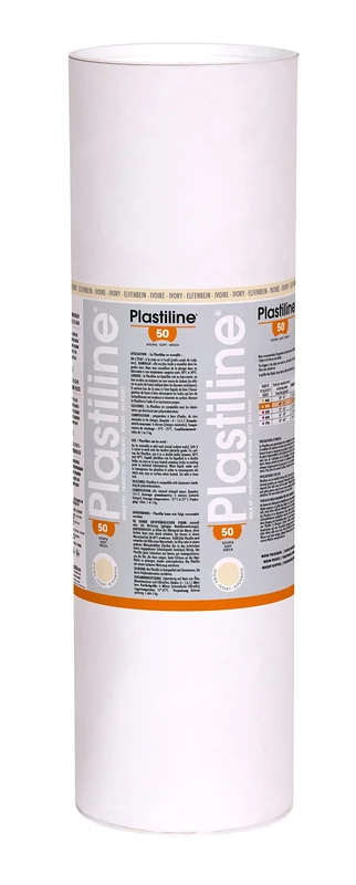Plastiline 10150T - Plastiline tube - Modelling Paste, High Precision - Sculpting, Moulding - Hardness 50 (soft) - 10 kg - Ivory shade. Made in France