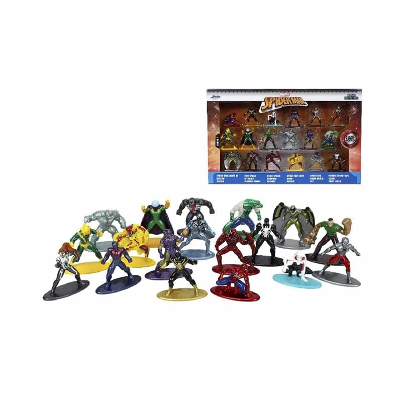Jada Nano Figures Multi Pack Wave 7-Features 18 Key Character Models; From Spider-Man Mark Iv,Electro Vulture,To Mysterio,Superior Venom. Each Figure Stands Roughly 1.65” Tall,253225027,Multicoloured - Image 1