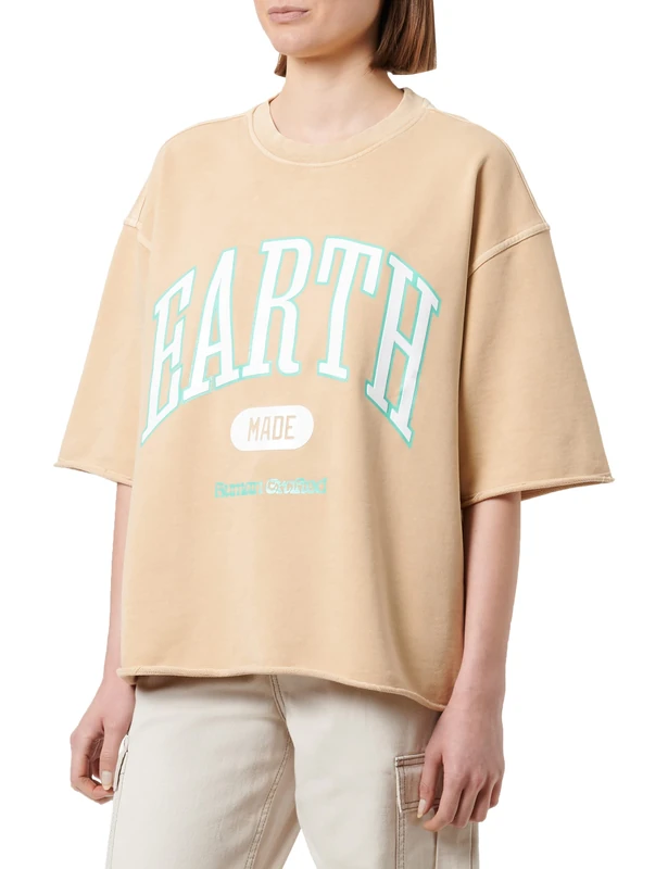 REPLAY Adult W3044 Earth Made Sweatshirt, Sintra Ochre 017, XL