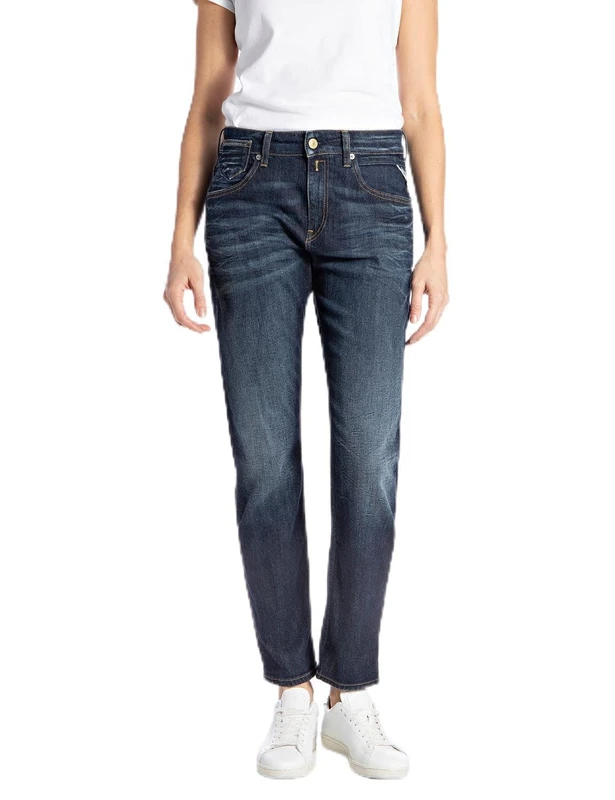 REPLAY Damen Jeans Marty Boyfit Bio, Dark Blue 007-1 (Blau), 28W / 32L - Image 1