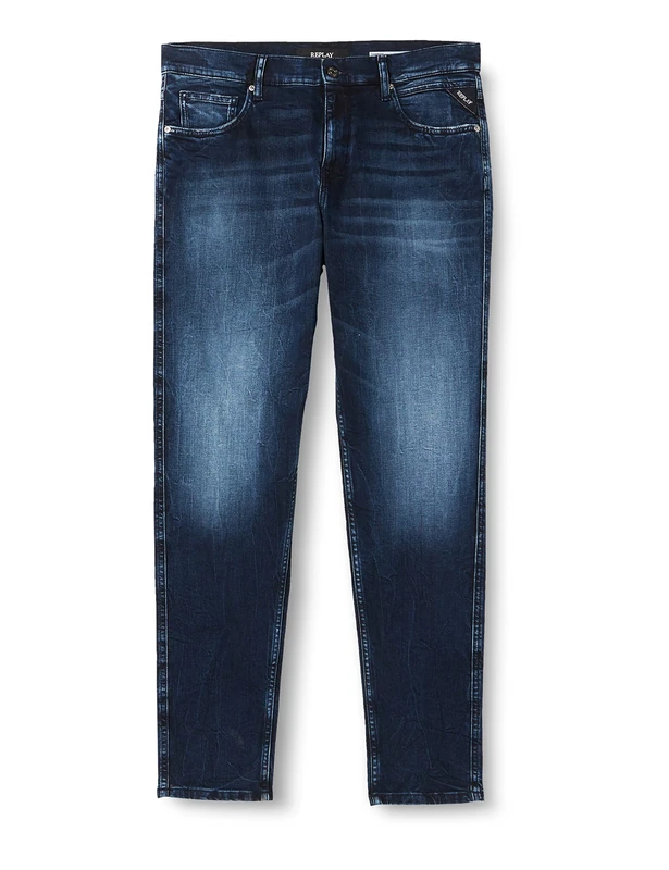 REPLAY Herren Jeans Sandot Tapered-Fit Bio, Dark Blue 007 (Blau), 31W / 32L - Image 1