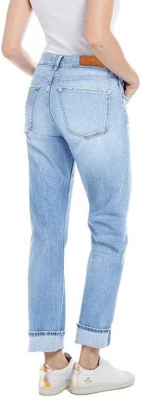 Replay Damen Jeans Maijke Straight-Fit Bio, Light Blue 010 (Blau), 25W / 28L