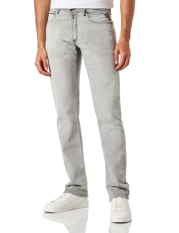 REPLAY Men's Grover Jeans, 095 Light Grey, 2832