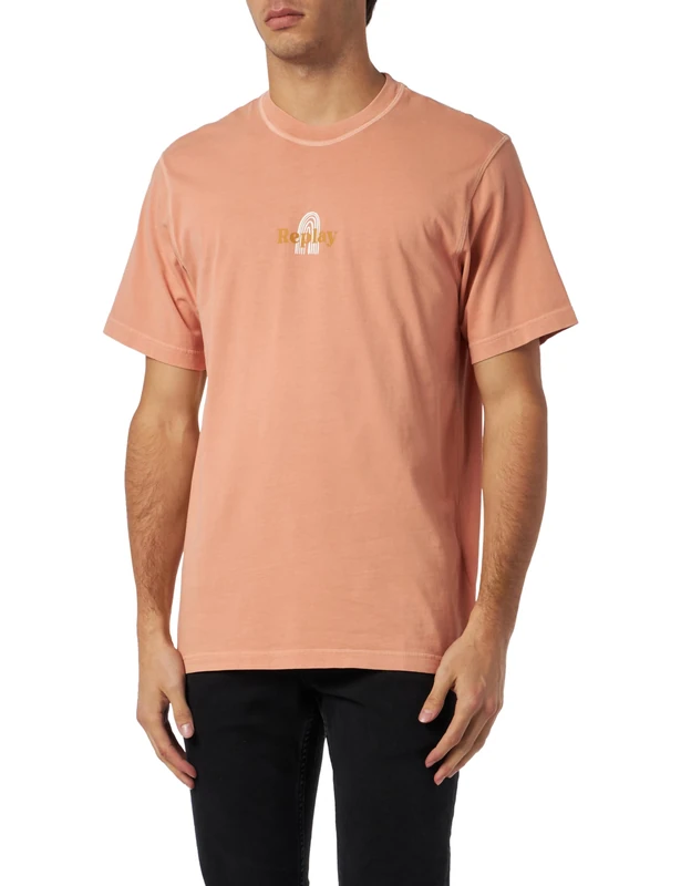 REPLAY Men's M6593 T-Shirt, Pagoda Red 267, L