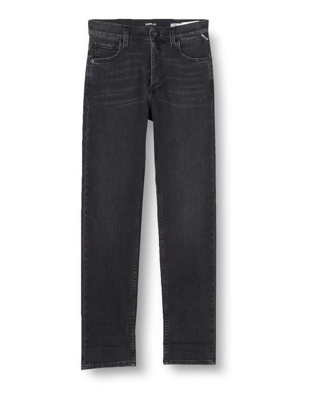 REPLAY Damen Jeans Maijke Straight-Fit Bio, Dark Grey 097 (Grau), 29W / 28L