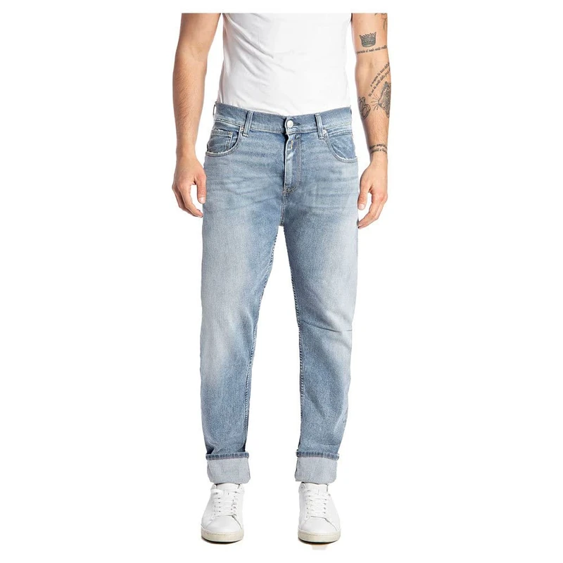 REPLAY Adult M1030 Sandot Bio Jeans, Light Blue 010, 33W / 32L