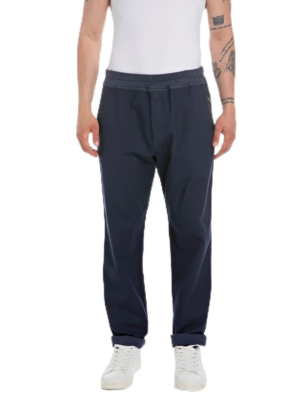 REPLAY Men's Drawstring Trousers, Mariner 792 (Blue), 36W / 32L
