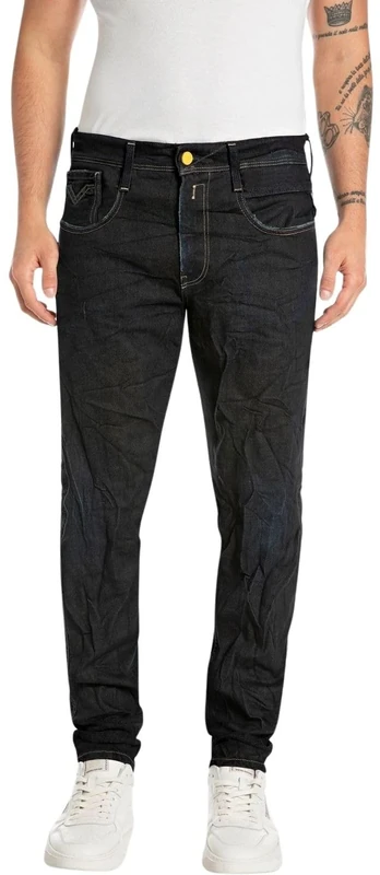 REPLAY Men's M914Y Anbass Jeans, Dark Blue 007-3, 28W / 34L