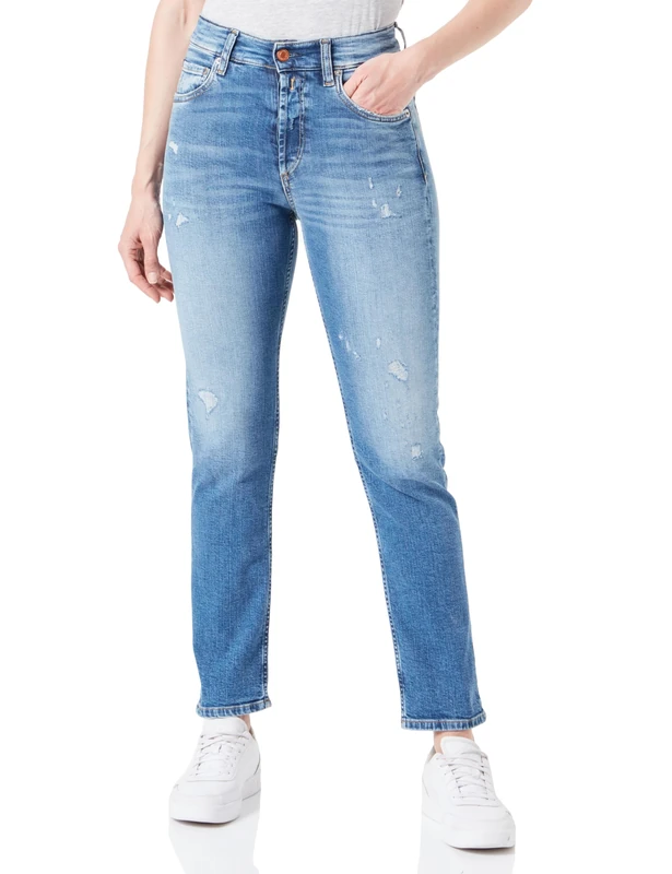 REPLAY Women's WB461 Maijke Straight 573 Online Jeans, Medium Blue 009, 30W / 28L