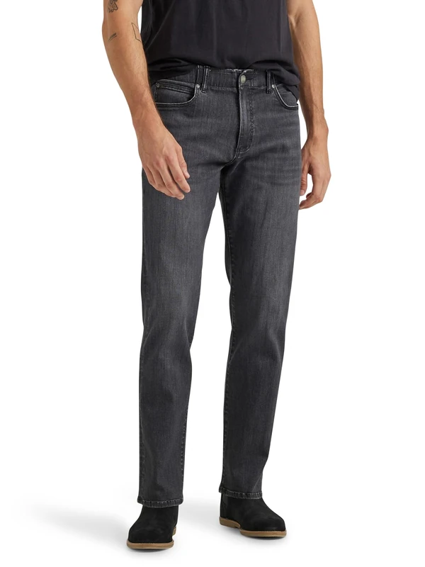Lee Men's Performance Series Extreme Motion Straight Fit Tapered Leg Jean, Washed Black, 29W x 32L