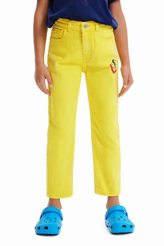Desigual Girls Denim_Maria Jeans, Yellow, 14 Years