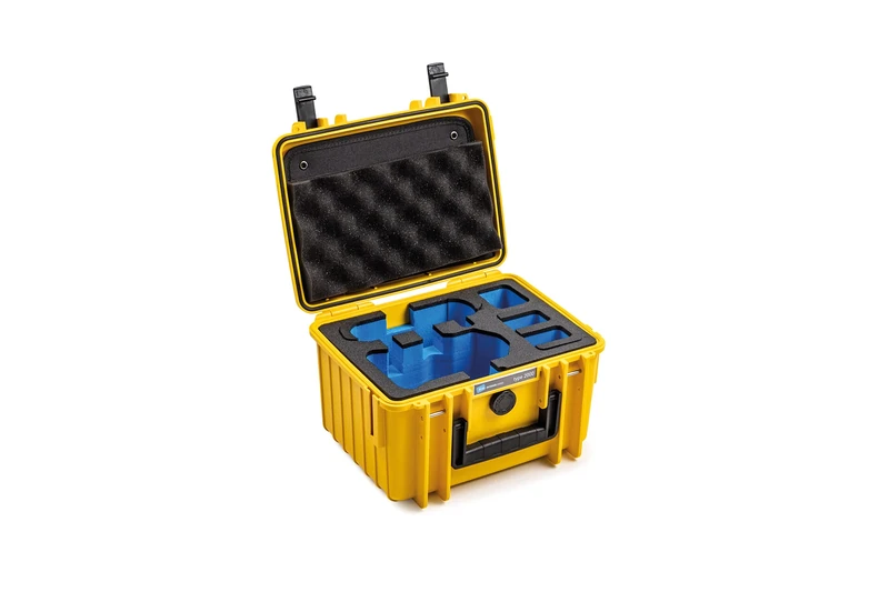 B&W International Outdoor Transport Case - Type 2000 for DJI Mini 3 Pro, DJI Mini 3 Pro Fly More Combo Drone - Waterproof, Dustproof and Indestructible - Yellow