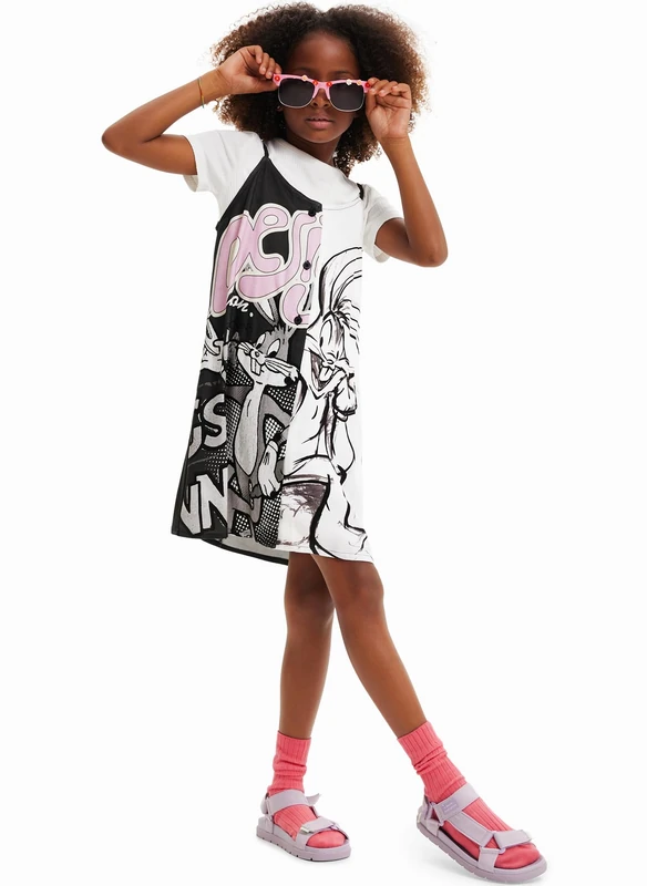 Desigual Girl's Ts_Gaelle 2000 Dress, Black, 10 Years