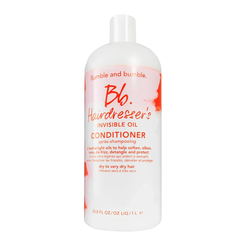 Bumble and bumble. Hairdresser's Invisible Oil Hydrating Conditioner | Hydrating, Anti Frizz, Shine, Color Safe | Curly, Wavy, Straight | With Argan, Grapeseed + Coconut Oil, 1000 ml