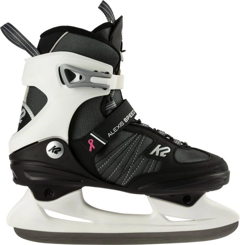 K2 Alexis Speed Ice Pro Ice Shoe Black - White – Gray 9 - Image 1
