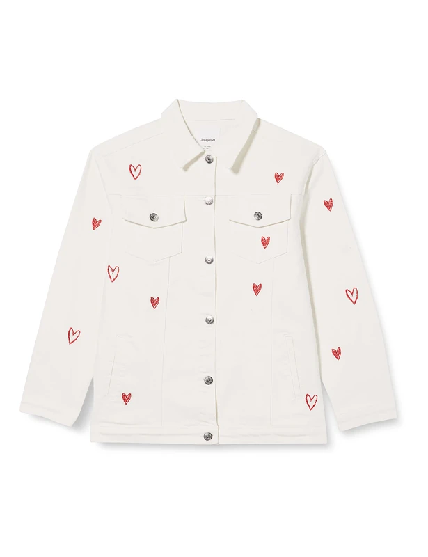 Desigual Girl's Chaq_Marina 1000 Blanco, White, 4 Years - Image 1