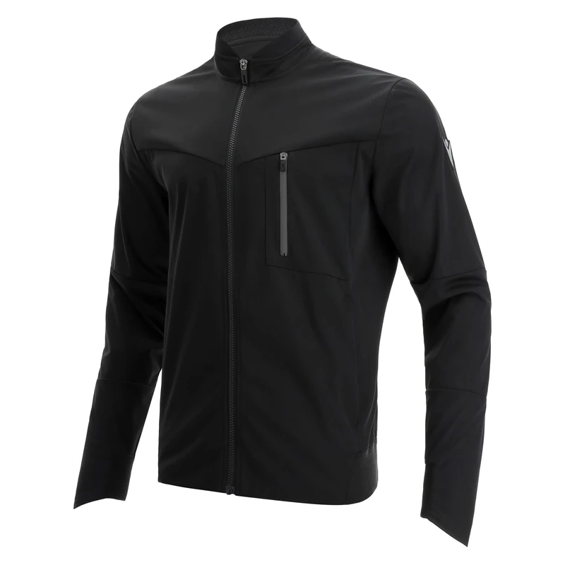 Macron Athleisure Scc Lodwar Softshell Varsity Jkt Blk Man Jacket Mens