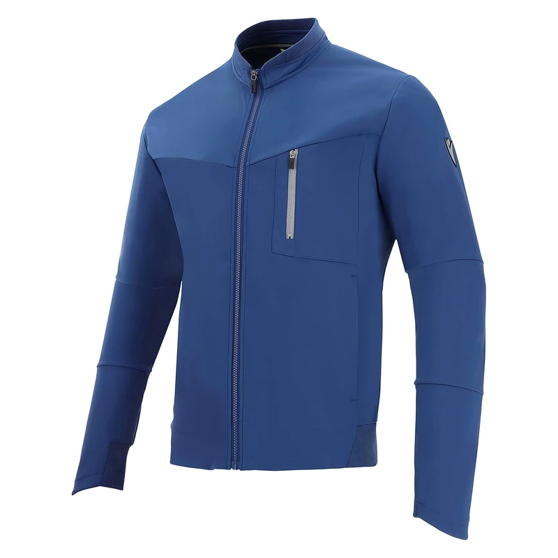 Macron Men's Athleisure Scc Lodwar Softshell Varsity JKT Blue Jacket, Avio Blue, S, Avio Blue, S