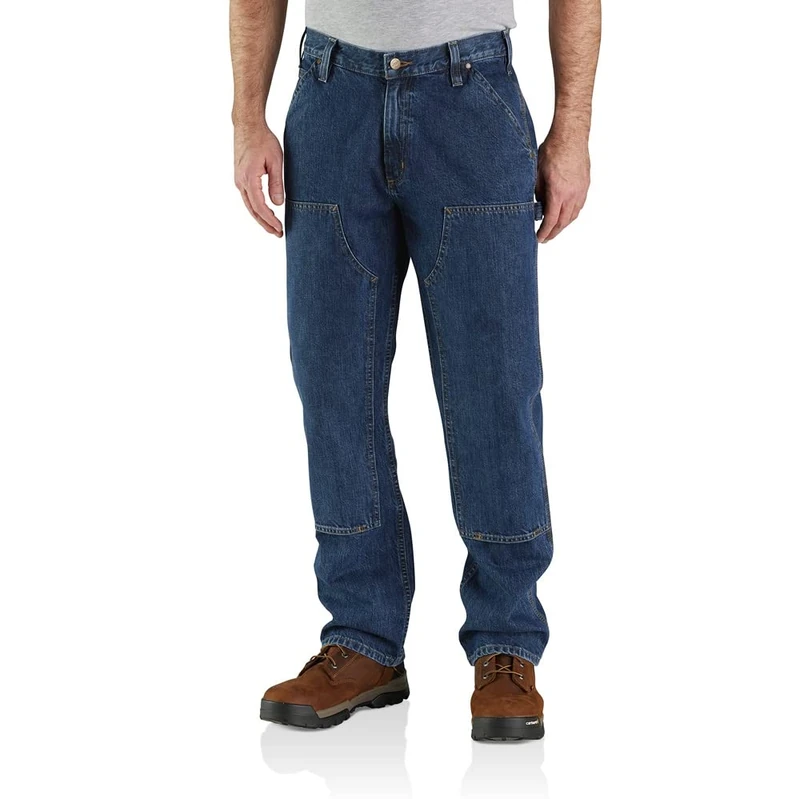Carhartt Men's Loose Fit Double-Front Logger Jean, Canal, W32/L30 - Image 1