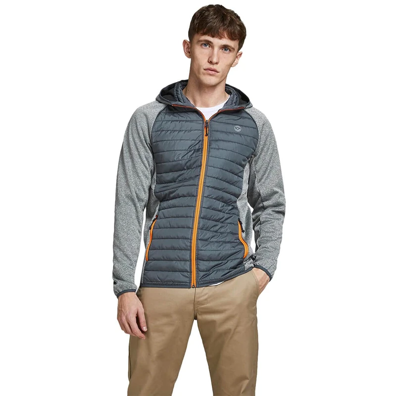 JACK & JONES Male Hybrid Jacket, Grey Melange 2, XS