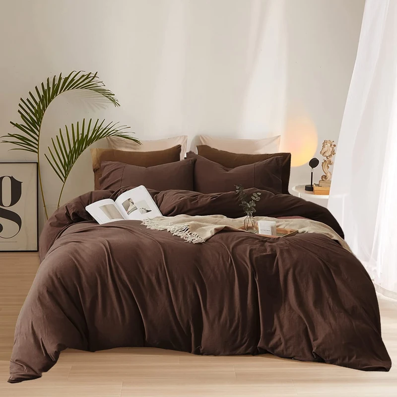 Pureant Brown Comforter Twin Mocha Coffee Bedding Vintage Chestnut Quilt