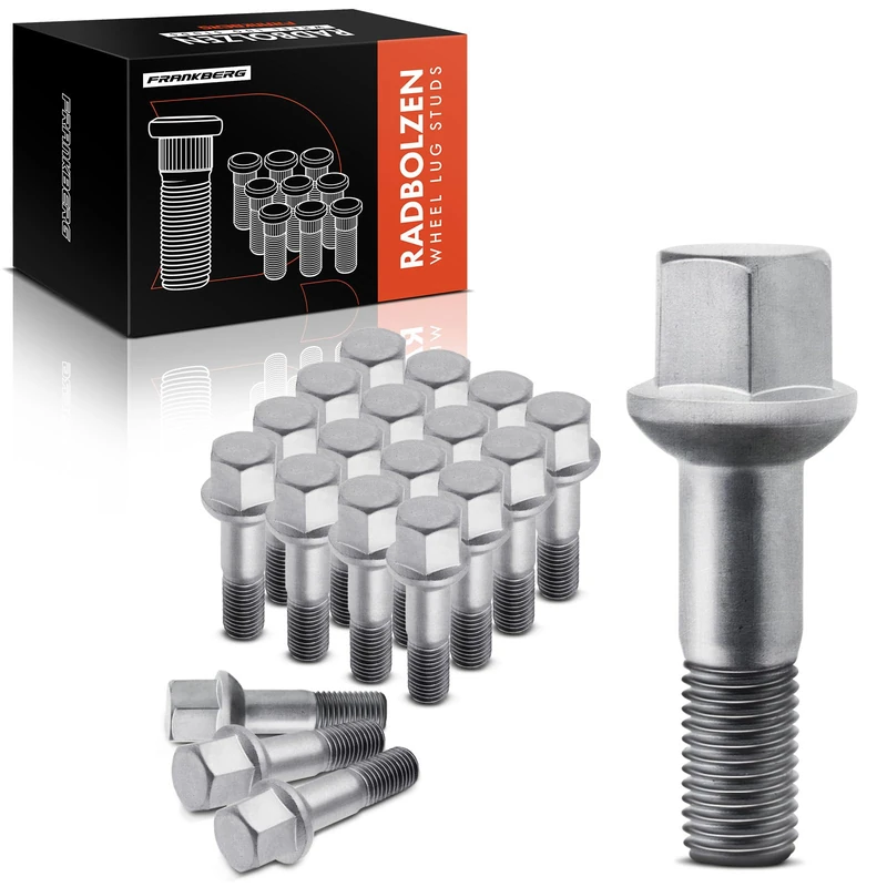 Frankberg 20x Wheel Bolts Compatible with 124 190 A-Class C-Class CLC E-Class SL SLK Vaneo 1982-2011 0009904807