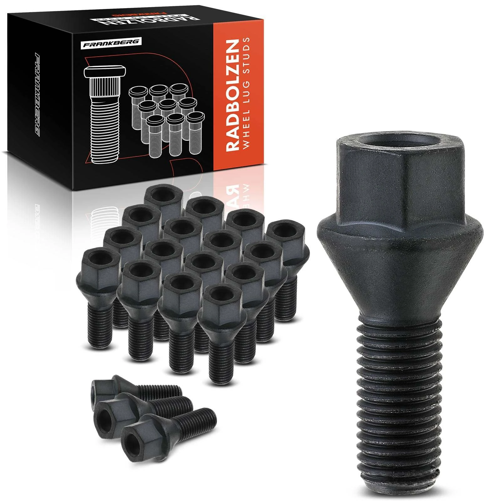 Frankberg 20x Wheel Bolts Compatible with 1 Series E81 E87 3 Series E21 E30 E36 E46 E90 5 Series E12 E28 E34 E60 E61 6 Series E24 E64 1975-2017 610-574