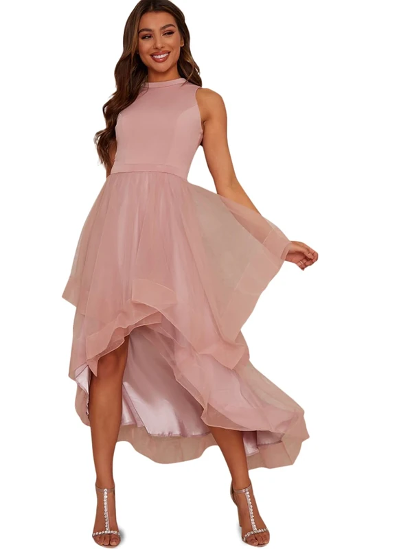 Chi Chi London Women's Chi Thaiy Dress Cocktail, Mink, 16